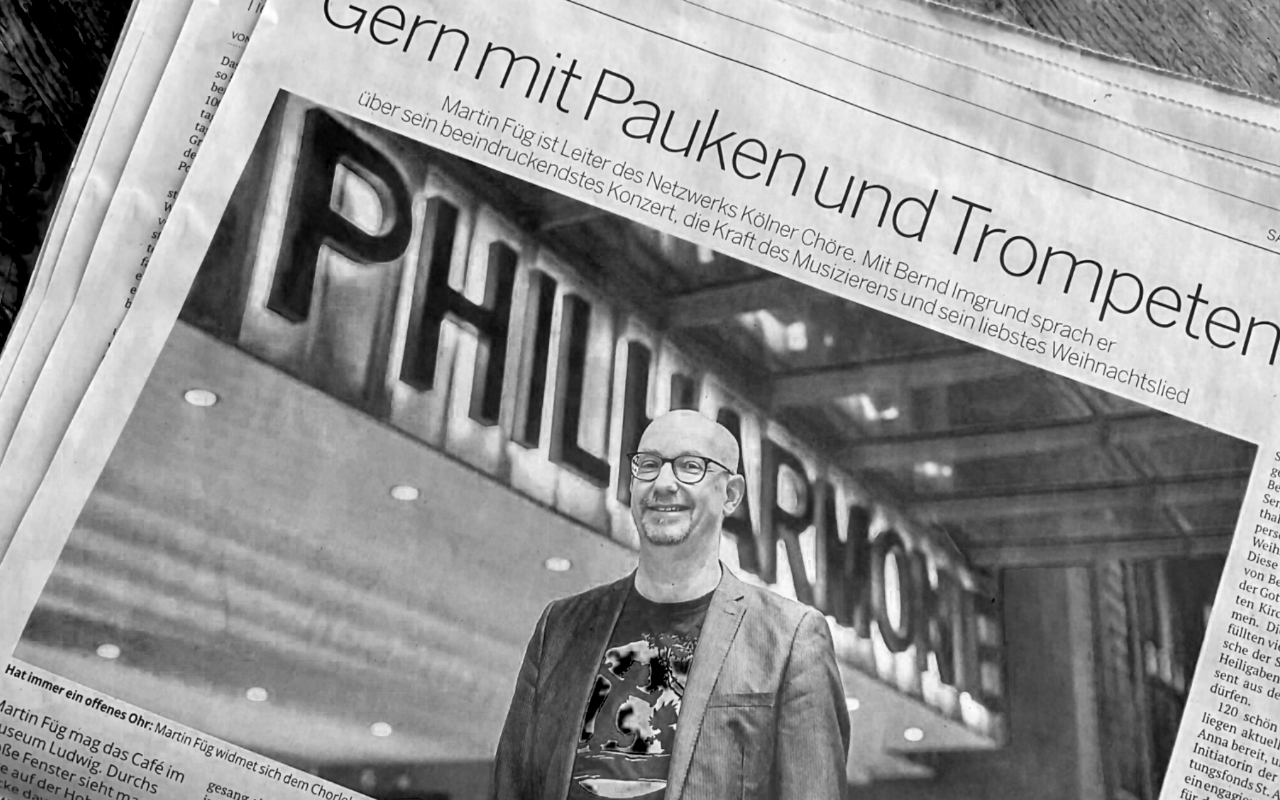 »Gern mit Pauken und Trompeten«: Interview mit mir in der Kölnischen Rundschau