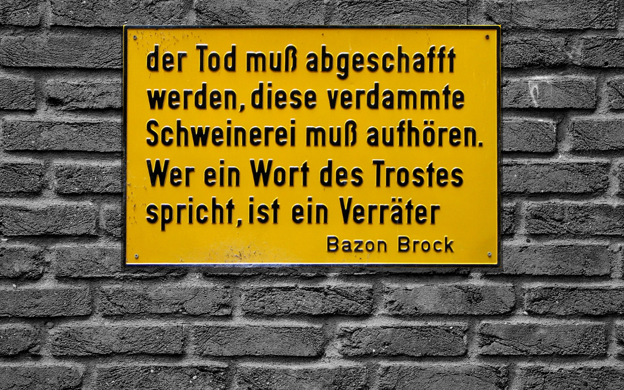 Der Tod ist nicht zu begreifen.